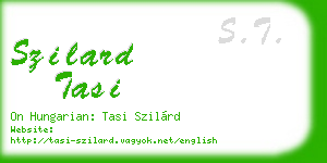 szilard tasi business card